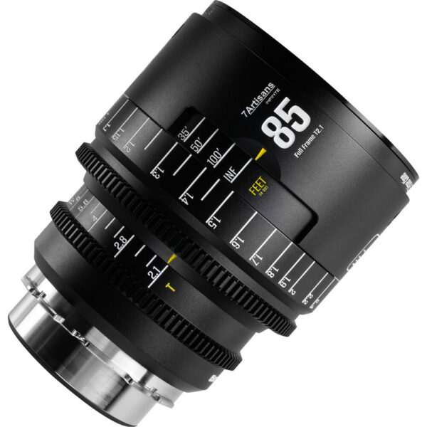 7 Artisans INFINTE 85mm T2.1 Cine Lens (ARRI PL, Black) view 3