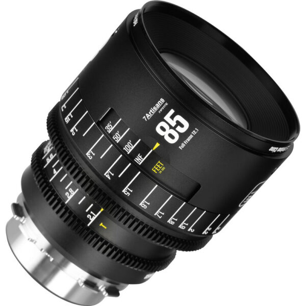 7 Artisans INFINTE 85mm T2.1 Cine Lens (ARRI PL, Black) view 4