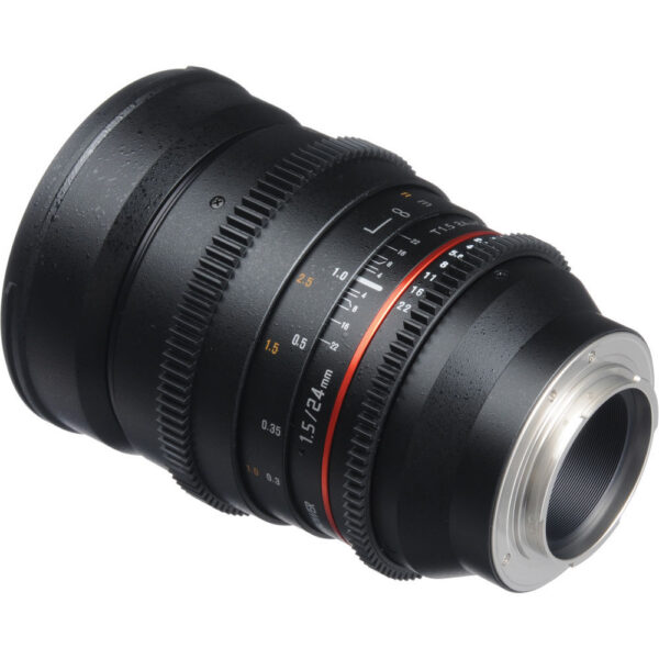 Bower 24mm T1.5 Ultra-Fast Wide-Angle Cine Lens For Samsung NX Mount Cameras view 3