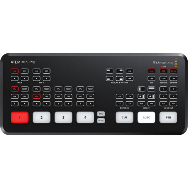 BZBGEAR 1080p 10x Zoom PTZ 2-Camera Kit with ATEM Mini Pro HDMI Switcher