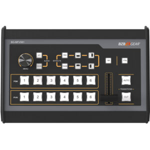 BZBGEAR 3 x 12x PTZ Camera Broadcast Kit with 6-Channel Mixer, 8-Port Switch & Controller (Silver)