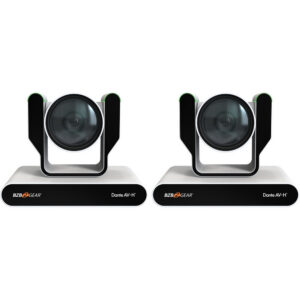 BZBGEAR 4K PTZ Auto-Tracking/Live Streaming Camera with Tally & 12x Zoom (White, 2-Pack)
