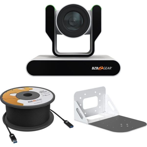 BZBGEAR ADAMO HD 12x PTZ Camera Kit with Wall Mount and 33' USB 3.0 Cable (White) view 3