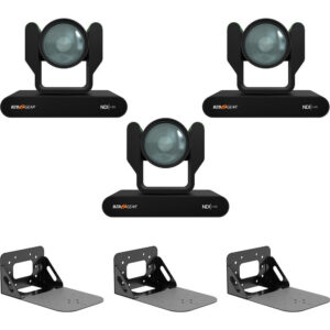 BZBGEAR Adamo NDI v Mix Streaming Kit with 3x ADAMO-4KND12X Black Cameras (Wall Mounts)