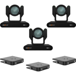BZBGEAR Adamo NDI v Mix Streaming Kit with 3x ADAMO-4KND25X Black Cameras (Ceiling Mounts)
