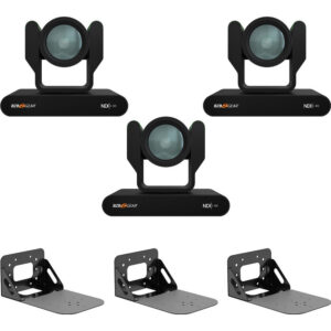 BZBGEAR Adamo NDI v Mix Streaming Kit with 3x ADAMO-4KND25X Black Cameras (Wall Mounts)