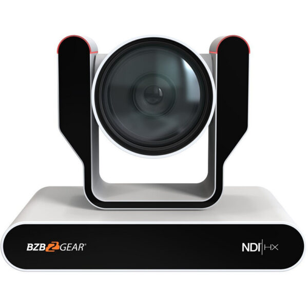 BZBGEAR Live Streaming 4K NDI PTZ Camera with Tally Lights & 12x Optical Zoom (White)