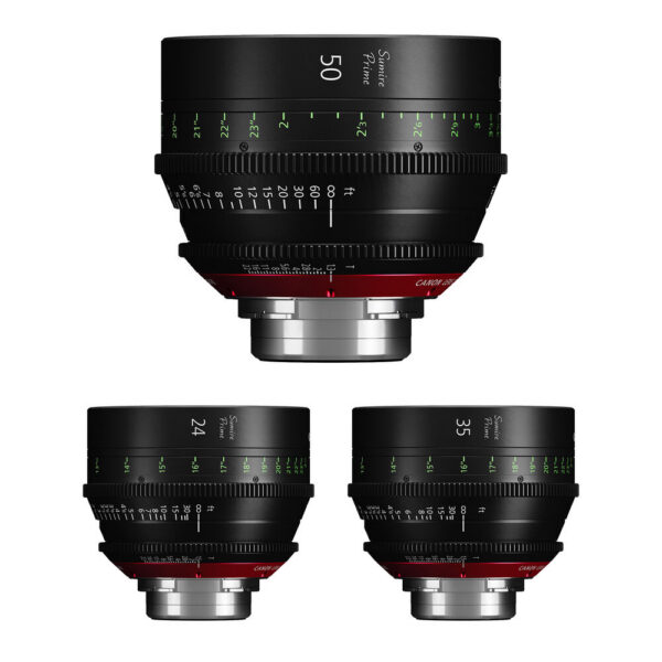 Canon CN-E Sumire Prime 3-Lens Kit (24, 35, 50mm, PL Mount, Feet) view 4