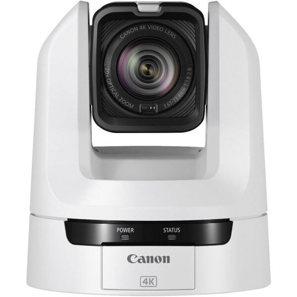 Canon CR-N100 4K NDI PTZ Camera with 20x Zoom (White)