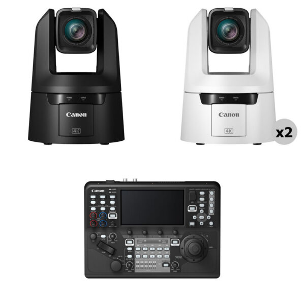 Canon CR-N700 4K 15x Zoom PTZ 3-Camera Kit with RC-IP1000 Controller (1x Black, 2x White) view 4