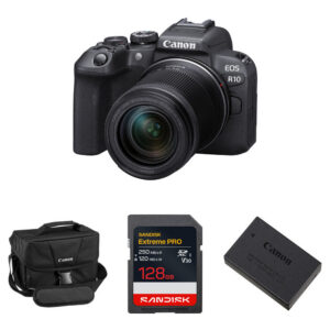 Canon EOS R10 Mirrorless Camera with 18-150mm Lens and Essentials+ Kit
