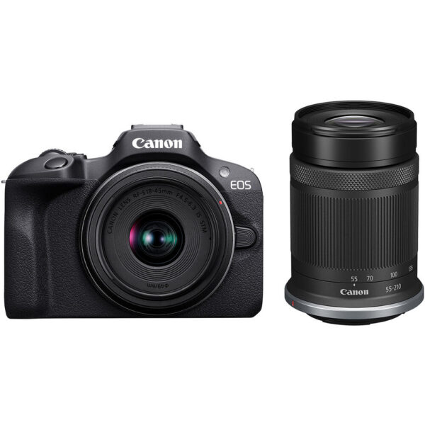 Canon EOS R100 Mirrorless Camera with 18-45mm & 55-210mm Lenses & Essentials+ Kit view 6