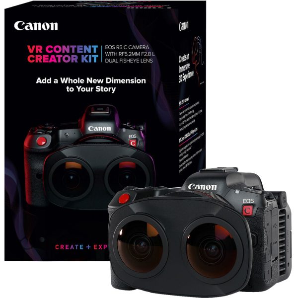 Canon EOS R5 C VR Creator Kit with RF 5.2mm f/2.8 Dual Fisheye Lens view 3