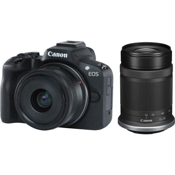 Canon EOS R50 Mirrorless Camera with 18-45mm & 55-210mm Lenses and Essentials+ Kit (Black) view 6