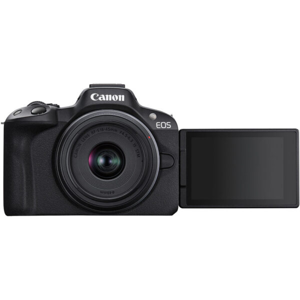 Canon EOS R50 Mirrorless Camera with 18-45mm and 55-210mm Lenses (Black) view 5