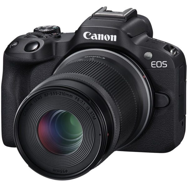 Canon EOS R50 Mirrorless Camera with 18-45mm and 55-210mm Lenses (Black) view 6