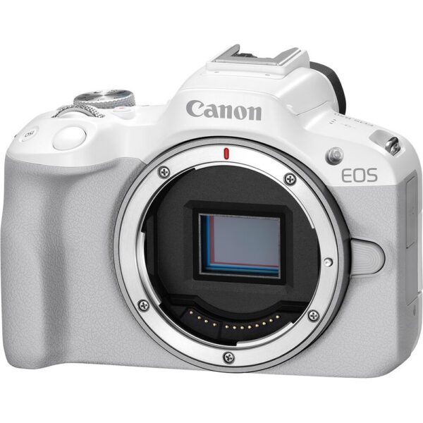 Canon EOS R50 Mirrorless Camera with Essentials+ Kit (White) view 4