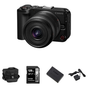 Canon EOS R50 V Mirrorless Camera with 14-30mm f/4-6.3 Lens and Essentials+ Kit