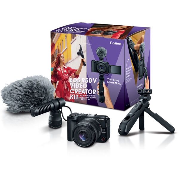 Canon EOS R50 V Mirrorless Camera with Video Creator Kit view 5