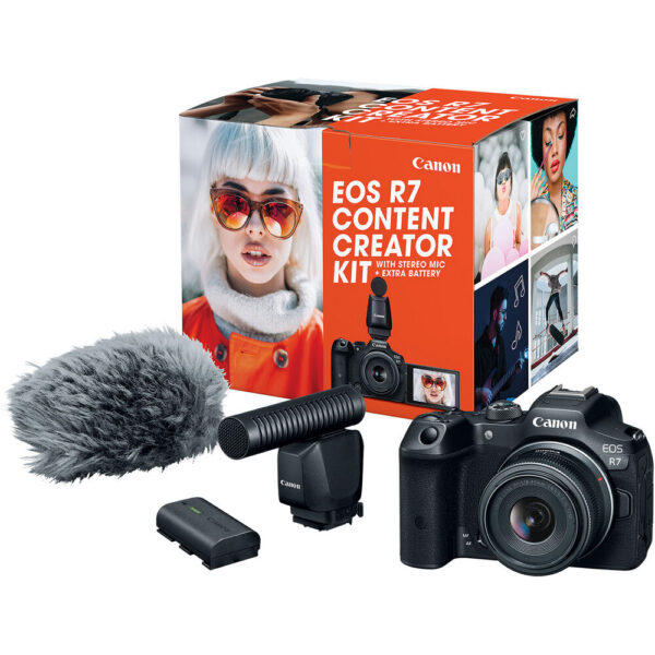 Canon EOS R7 Mirrorless Camera with 18-45mm Lens Content Creator Kit view 5