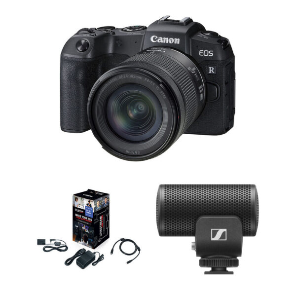 Canon EOS RP Mirrorless Camera with 24-105mm Lens, Microphone & Webcam Starter Kit