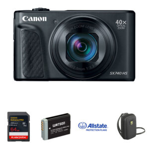 Canon Power Shot SX740 HS Digital with Protection & Power Kit (Black)