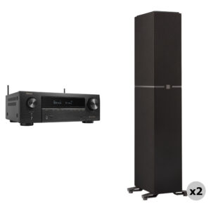 Denon AVR-X1800H 7.2-Channel Network A/V Receiver with Two Dymension DM40 Floorstanding Speaker Kit