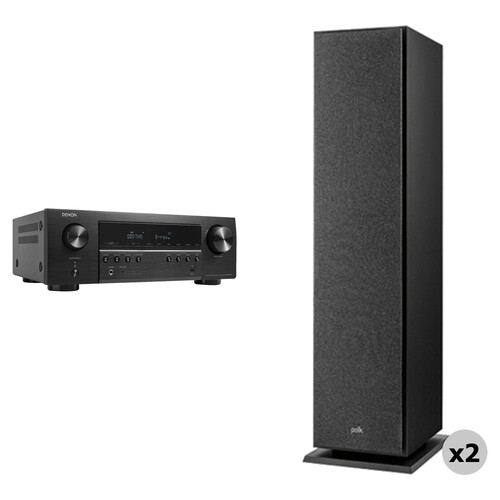 Denon S-Series AVR-S670H 5.2-Channel Network A/V Receiver with Polk Audio XT70 Monitors Floorstanding Speaker Kit view 3