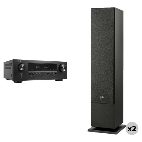 Denon S-Series AVR-S670H 5.2-Channel Network A/V Receiver with Two Polk Audio XT60 Monitors Floorstanding Speaker Kit view 3