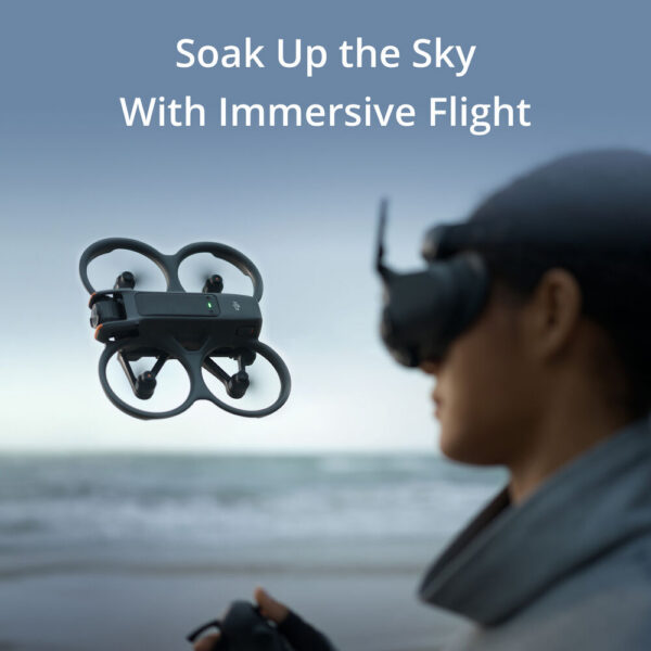 DJI Avata 2 FPV Drone with Goggles 3 & 1-Battery Fly More Combo view 3