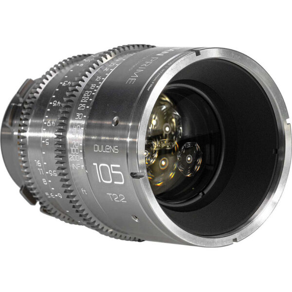 Dulens APO Cambrian Prime 105mm T2.2 Lens (ARRI PL, Imperial, Silver) view 3