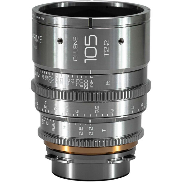 Dulens APO Cambrian Prime 105mm T2.2 Lens (ARRI PL, Imperial, Silver) view 4