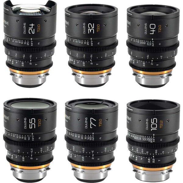 Dulens APO Cambrian Prime 6-Lens Set (ARRI PL, Imperial, Black)