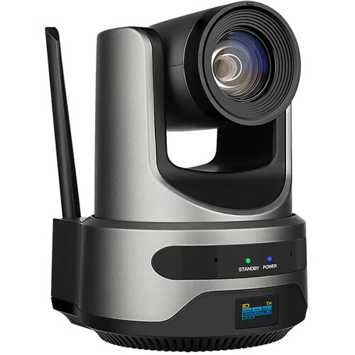 DVDO 4K Wireless PTZ Camera with AI Auto-Tracking and 20x Optical Zoom (Gray)