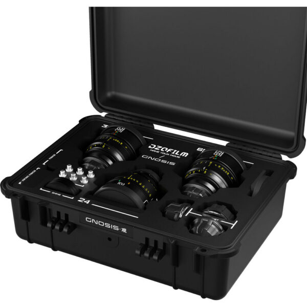 DZOFilm 24, 32, 65mm T2.8 Gnosis Macro Prime 3-Lens Kit (LPL with PL & EF Mounts, Feet) view 6