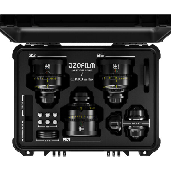 DZOFilm 32, 65, 90mm T2.8 Gnosis Macro Prime 3-Lens Kit (LPL with PL & EF Mounts) view 5