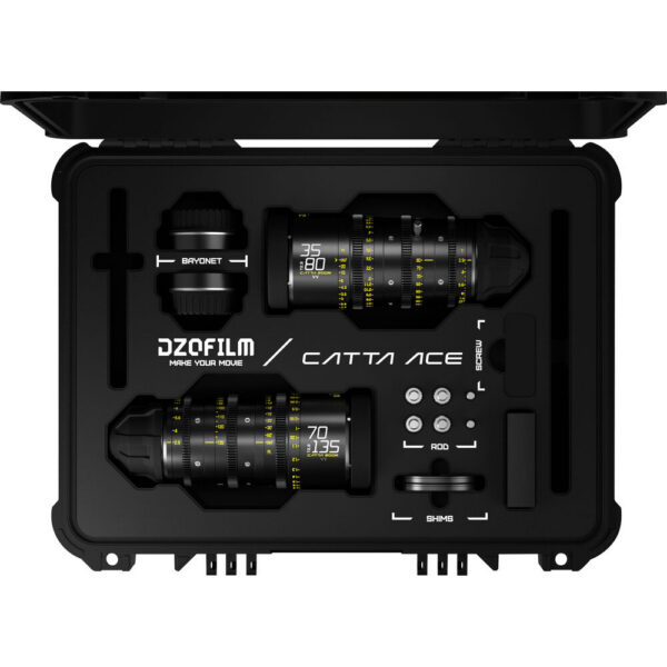 DZOFilm Catta Ace FF 35-80 & 70-135mm T2.9 Zoom Lens Bundle (PL/EF, Black) view 5