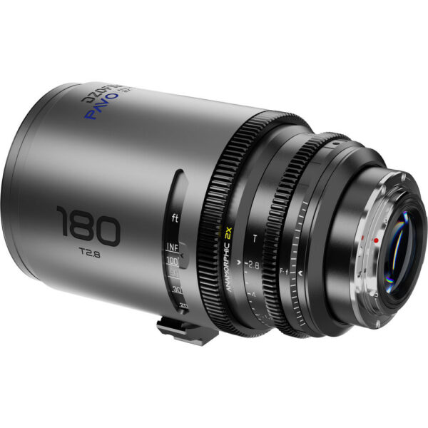 DZOFilm PAVO 180mm T2.8 2x Anamorphic Prime Lens (Blue Flares, PL/EF Mount, Feet) view 4