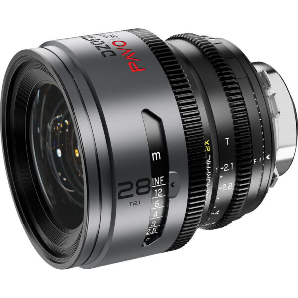 DZOFilm PAVO 28mm T2.1 2x Anamorphic Prime Lens (Neutral Coating, PL/EF Mount, Feet) view 3