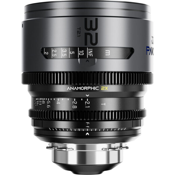 DZOFilm PAVO 2x Anamorphic 32/55 T2.1 & 100mm T2.4 3-Lens Set (Blue Coating, PL/EF Mount, Feet) view 6