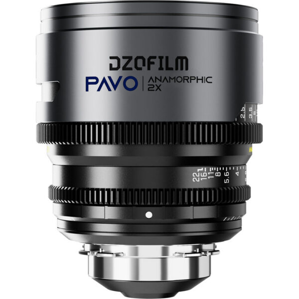 DZOFilm PAVO 2x Anamorphic 32/55 T2.1 & 100mm T2.4 3-Lens Set (Blue Coating, PL/EF Mount, Feet) view 7