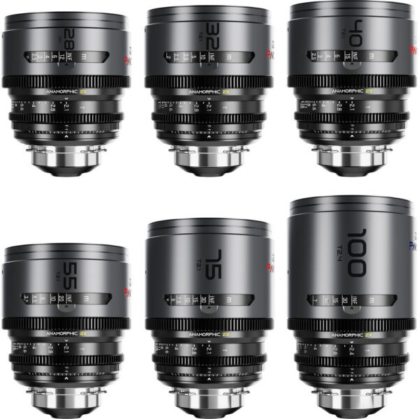 DZOFilm PAVO 2x Anamorphic 6-Lens Set (Neutral Coating, PL/EF Mount, Feet) view 7