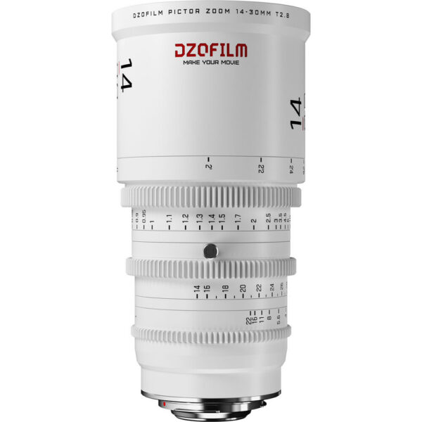 DZOFilm Pictor 14-30mm T2.8 Super 35 Parfocal Zoom Lens (PL and EF Mounts, White) view 2