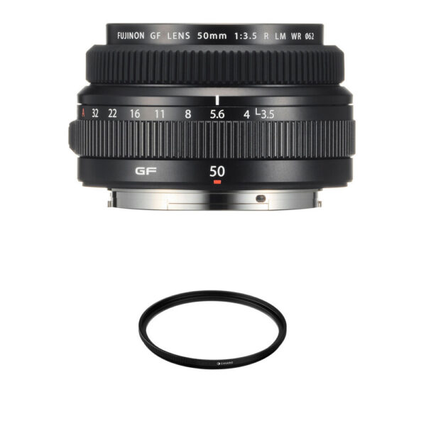 FUJIFILM GF 50mm f/3.5 R LM WR Lens with UV Filter Kit view 3