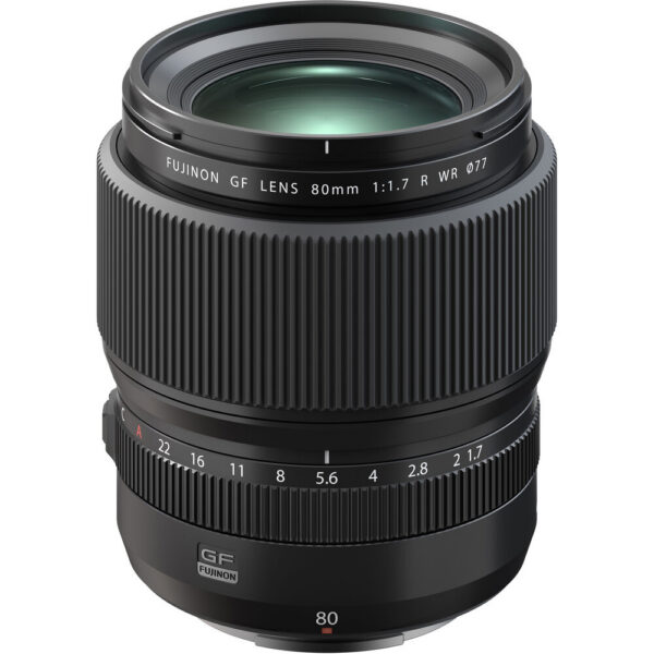 FUJIFILM GF 80mm f/1.7R WR Lens with 77mm Filter Kit