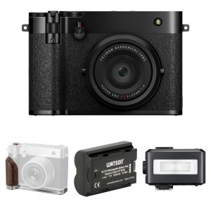 FUJIFILM GFX100RF Digital Camera with Flash & Grip Bundle (Black)