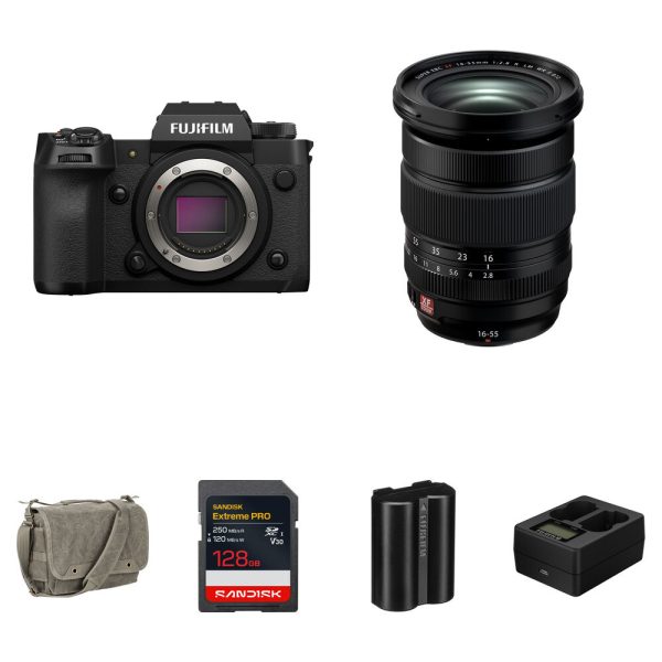 FUJIFILM X-H2 Mirrorless Camera with 16-55mm f/2.8 Lens and Essentials+ Kit
