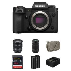 FUJIFILM X-H2 Mirrorless Camera with 16-80mm and 70-300mm Lenses and Essentials+ Kit