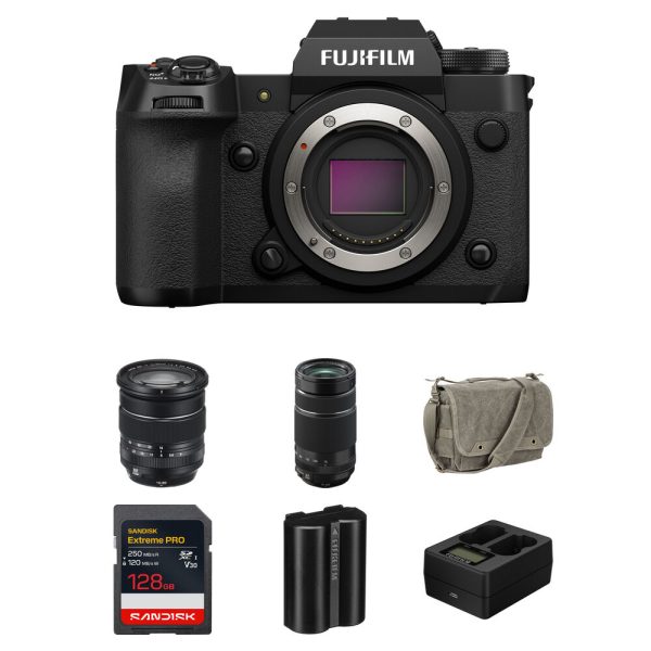 FUJIFILM X-H2 Mirrorless Camera with 16-80mm and 70-300mm Lenses and Essentials+ Kit
