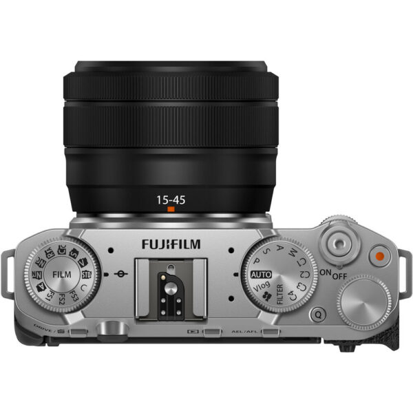 FUJIFILM X-M5 Mirrorless Camera with XC 15-45mm f/3.5-5.6 Lens (Silver) view 5